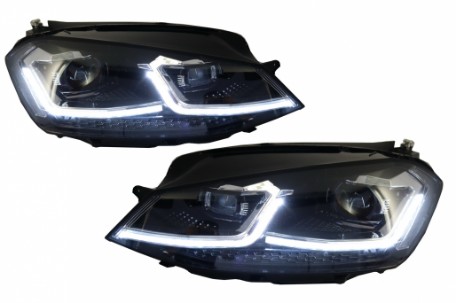 Prednja svjetla LED DRL SEQ žmigavci Facelift G7.5 R line look / VW Golf 7 VII (2012-2017), LPVX05