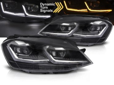 Prednja svjetla LED DRL SEQ žmigavci Facelift G7.5 R line look / VW Golf 7 VII (2012-2017), LPVX26