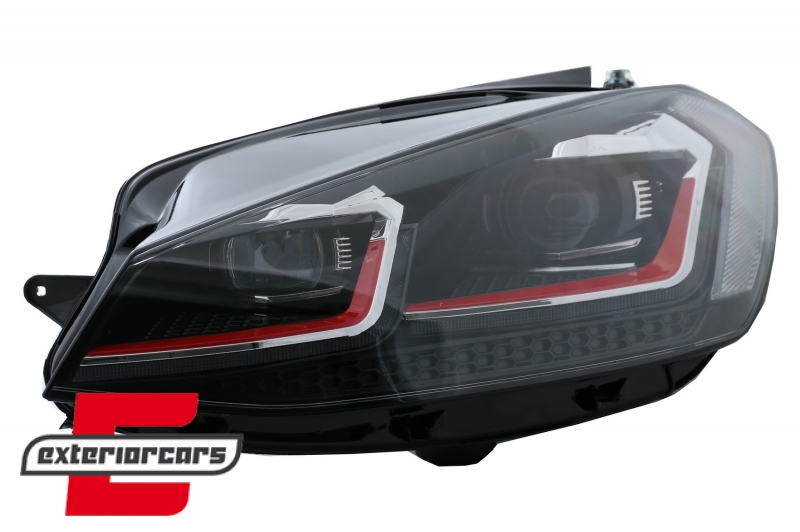 Prednja svjetla LED DRL SEQ žmigavci GTI look / VW Golf 7.5 Facelift (2017-2019), LPVX10