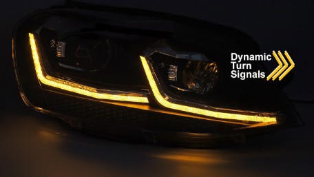 Prednja svjetla LED DRL SEQ žmigavci GTI look / / VW Golf 7.5 Facelift (2017-2019), LPVX29
