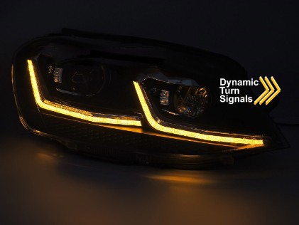Prednja svjetla LED DRL SEQ žmigavci GTI look / / VW Golf 7.5 Facelift (2017-2019), LPVX29