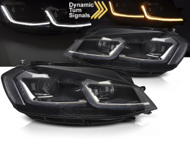 Prednja svjetla LED DRL SEQ žmigavci R line look / VW Golf 7.5 Facelift (2017-2019), LPVX09
