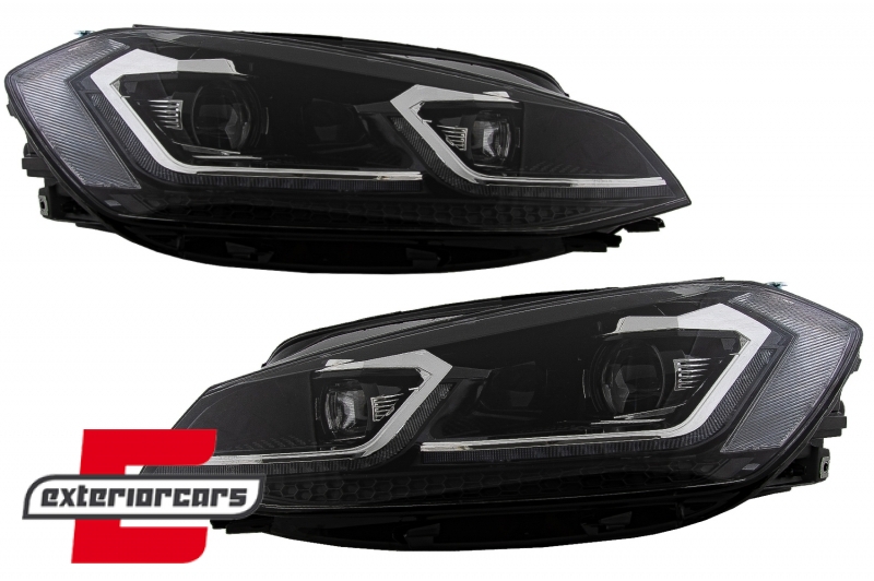 Prednja svjetla LED DRL SEQ žmigavci R line look / VW Golf 7.5 Facelift (2017-2019), LPVX09