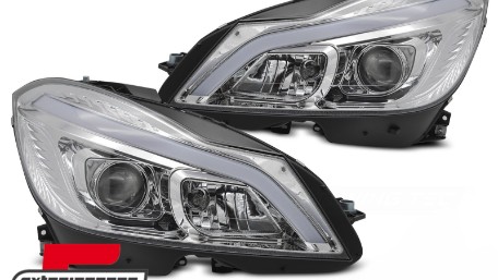 Prednja svjetla LED DRL SEQ žmigavci W205 look (chrome) / Mercedes C-klasa W204 S204 C204 Facelift (2011-2014), LPMEF2