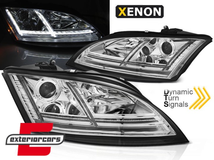 Prednja svjetla LED DRL SEQ žmigavci Xenon (chrome) / Audi TT 8J (2006-2010), LPAUE2