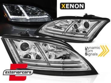 Prednja svjetla LED DRL SEQ žmigavci Xenon (chrome) / Audi TT 8J (2006-2010), LPAUE2