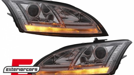 Prednja svjetla LED DRL SEQ žmigavci Xenon (chrome) / Audi TT 8J (2006-2010), LPAUE2