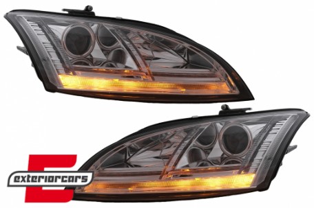 Prednja svjetla LED DRL SEQ žmigavci Xenon (chrome) / Audi TT 8J (2006-2010), LPAUE2