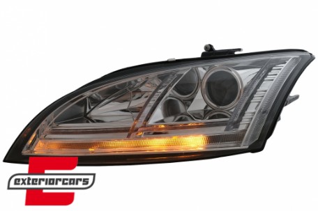 Prednja svjetla LED DRL SEQ žmigavci Xenon (chrome) / Audi TT 8J (2006-2010), LPAUE2