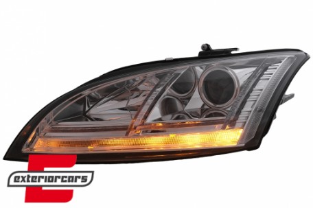 Prednja svjetla LED DRL SEQ žmigavci Xenon (chrome) / Audi TT 8J (2006-2010), LPAUE2
