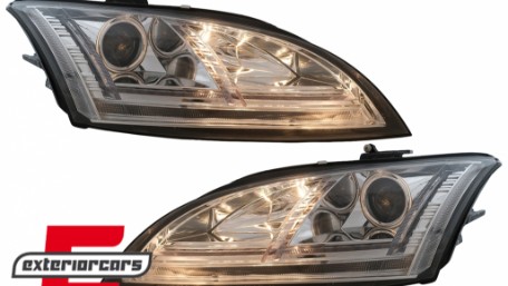 Prednja svjetla LED DRL SEQ žmigavci Xenon (chrome) / Audi TT 8J (2006-2010), LPAUE2