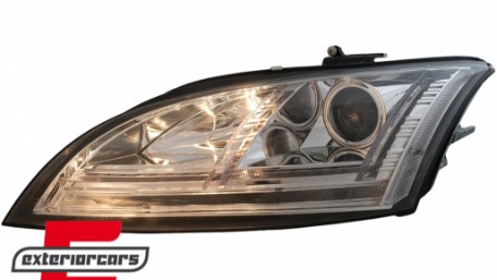 Prednja svjetla LED DRL SEQ žmigavci Xenon (chrome) / Audi TT 8J (2006-2010), LPAUE2