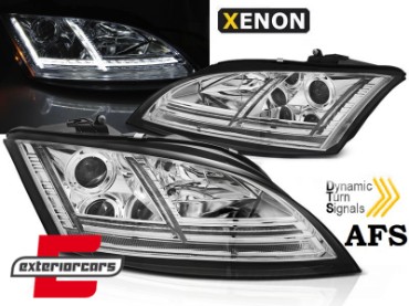 Prednja svjetla LED DRL SEQ žmigavci Xenon (chrome) / Audi TT 8J (2006-2010), LPAUE9