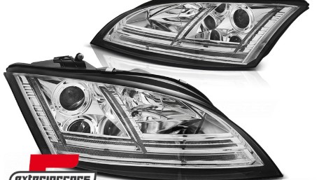 Prednja svjetla LED DRL SEQ žmigavci Xenon (chrome) / Audi TT 8J (2006-2010), LPAUE9