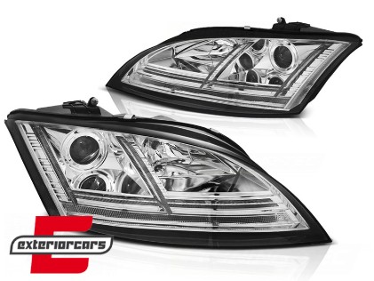Prednja svjetla LED DRL SEQ žmigavci Xenon (chrome) / Audi TT 8J (2006-2010), LPAUE9