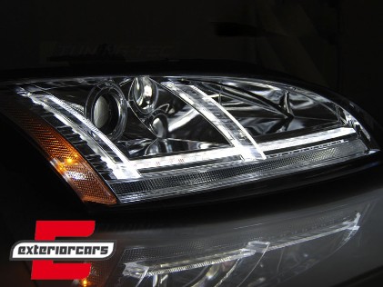 Prednja svjetla LED DRL SEQ žmigavci Xenon (chrome) / Audi TT 8J (2006-2010), LPAUE9