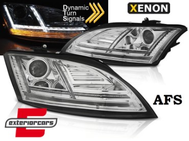 Prednja svjetla LED DRL SEQ žmigavci Xenon (chrome) / Audi TT 8J (2010-2014), LPAUF1