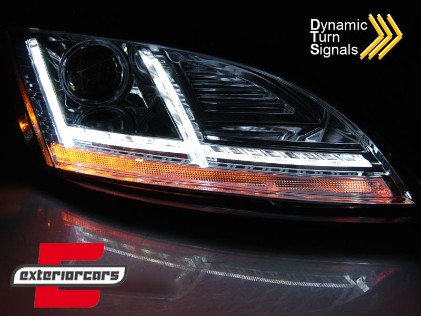 Prednja svjetla LED DRL SEQ žmigavci Xenon (chrome) / Audi TT 8J (2010-2014), LPAUF1