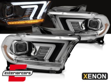 Prednja svjetla LED DRL SEQ žmigavci XENON (chrome) / Dodge Durango (2010-2013), LPDO50