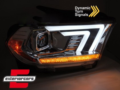 Prednja svjetla LED DRL SEQ žmigavci XENON (chrome) / Dodge Durango (2010-2013), LPDO50