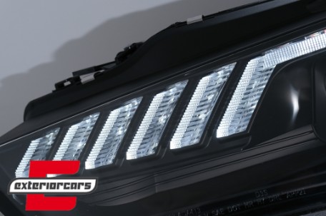 Prednja svjetla LED DRL SEQ žmigavci Xenon (crna) / AUDI A4 B8.5 Facelift (2012-2015), LPAUF8