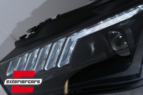 Prednja svjetla LED DRL SEQ žmigavci Xenon (crna) / AUDI A4 B8.5 Facelift (2012-2015), LPAUF8