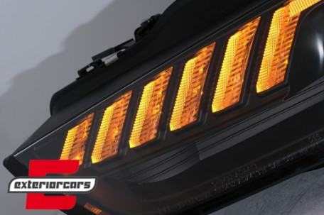 Prednja svjetla LED DRL SEQ žmigavci Xenon (crna) / AUDI A4 B8.5 Facelift (2012-2015), LPAUF8