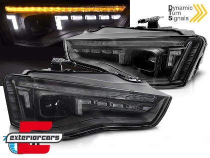 Prednja svjetla LED DRL SEQ žmigavci Xenon (crna) / Audi A5 8T Facelift (2012-2016), LPAUG2