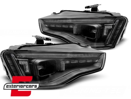 Prednja svjetla LED DRL SEQ žmigavci Xenon (crna) / Audi A5 8T Facelift (2012-2016), LPAUG2