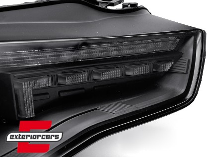 Prednja svjetla LED DRL SEQ žmigavci Xenon (crna) / Audi A5 8T Facelift (2012-2016), LPAUG2