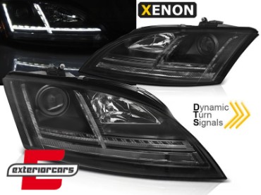 Prednja svjetla LED DRL SEQ žmigavci Xenon (crna) / Audi TT 8J (2006-2010), LPAUE3