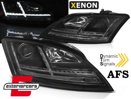 Prednja svjetla LED DRL SEQ žmigavci Xenon (crna) / Audi TT 8J (2006-2010), LPAUF0