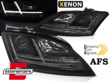 Prednja svjetla LED DRL SEQ žmigavci Xenon (crna) / Audi TT 8J (2006-2010), LPAUF0