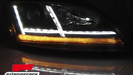 Prednja svjetla LED DRL SEQ žmigavci Xenon (crna) / Audi TT 8J (2006-2010), LPAUF0