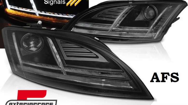 Prednja svjetla LED DRL SEQ žmigavci Xenon (crna) / Audi TT 8J (2010-2014), LPAUF2