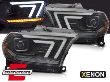 Prednja svjetla LED DRL SEQ žmigavci XENON (crna) / Dodge Durango (2010-2013), LPDO51