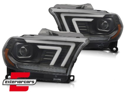 Prednja svjetla LED DRL SEQ žmigavci XENON (crna) / Dodge Durango (2010-2013), LPDO51