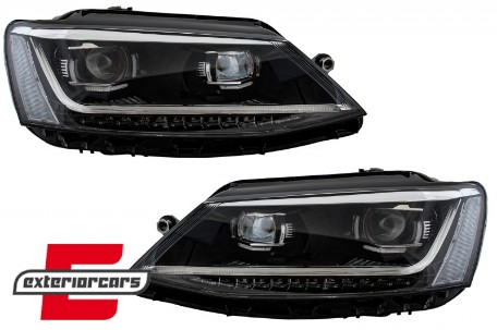 Prednja svjetla LED DRL SEQ žmigavci Xenon Matrix look / VW Jetta Mk6 VI (2011-2018), LPVX02