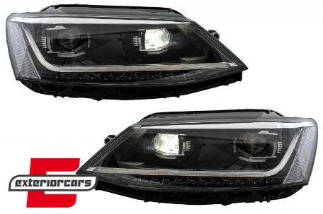 Prednja svjetla LED DRL SEQ žmigavci Xenon Matrix look / VW Jetta Mk6 VI (2011-2018), LPVX02