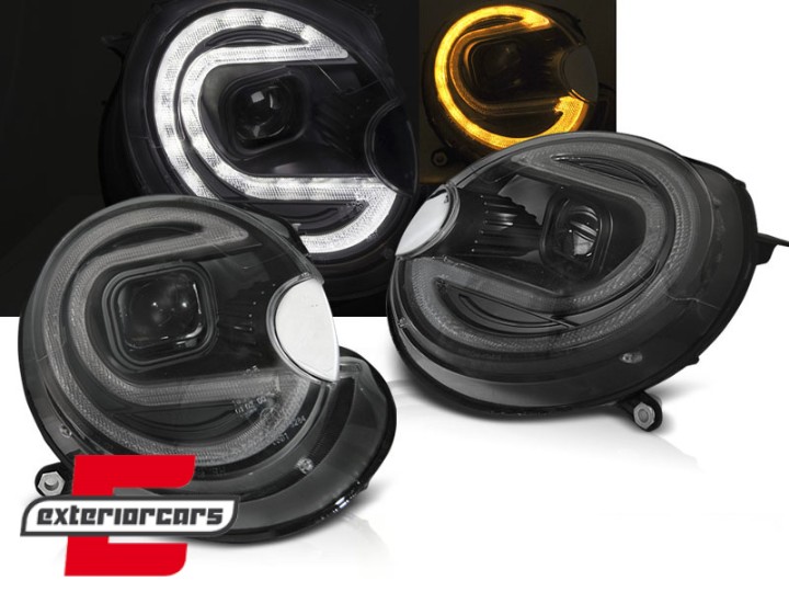 Prednja svjetla LED DRL TubeLight (crna) / Mini Cooper R56 Clubman R55 Cabrio R57 (2006-2014), LPMC18