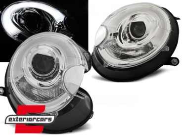 Prednja svjetla LED DRL TubeLight dizajn (chrome) / Mini Cooper R56 Clubman R55 Cabrio R57 (2006-2014), LPMC08