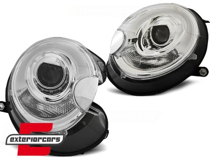 Prednja svjetla LED DRL TubeLight dizajn (chrome) / Mini Cooper R56 Clubman R55 Cabrio R57 (2006-2014), LPMC08