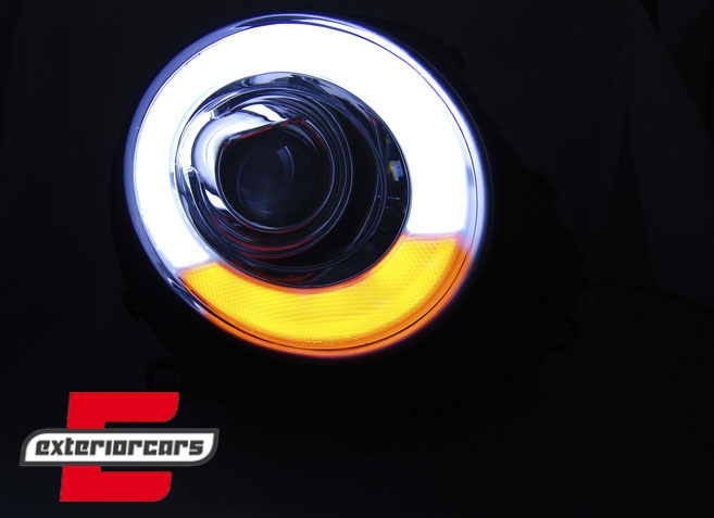 Prednja svjetla LED DRL TubeLight dizajn (chrome) / Mini Cooper R56 Clubman R55 Cabrio R57 (2006-2014), LPMC12