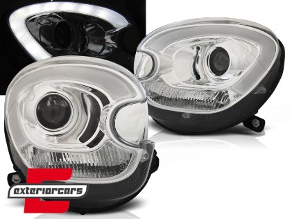 Prednja svjetla LED DRL TubeLight dizajn (chrome) / Mini Countryman R60 Paceman R61 (2010-2016), LPMC14