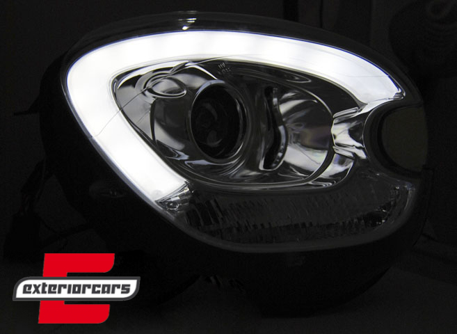 Prednja svjetla LED DRL TubeLight dizajn (chrome) / Mini Countryman R60 Paceman R61 (2010-2016), LPMC14