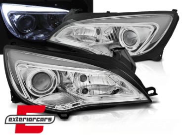 Prednja svjetla LED DRL TubeLight dizajn (chrome) / Opel Astra J (2010-2015), LPOPA0