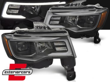 Prednja svjetla LED DRL TubeLight dizajn (crna) / Jeep Grand Cherokee (2016-2021), LPCH44