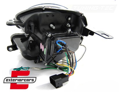Prednja svjetla LED DRL TubeLight dizajn (crna) / Mini Cooper R56 Clubman R55 Cabrio R57 (2006-2014), LPMC09