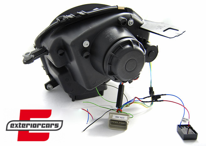 Prednja svjetla LED DRL TubeLight dizajn (crna) / Mini Cooper R56 Clubman R55 Cabrio R57 (2006-2014), LPMC13