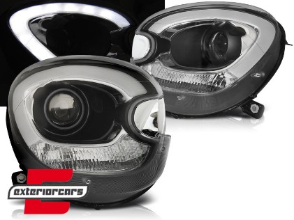 Prednja svjetla LED DRL TubeLight dizajn (crna) / Mini Countryman R60 Paceman R61 (2010-2016), LPMC15